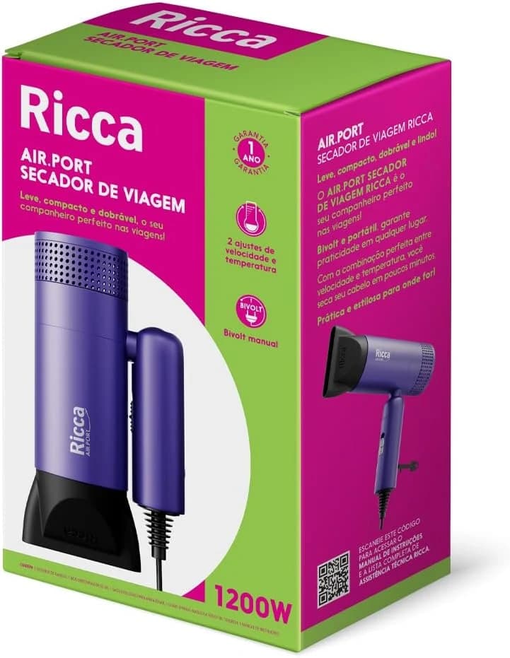 RICCA Airport Secador de Viagem Bivolt