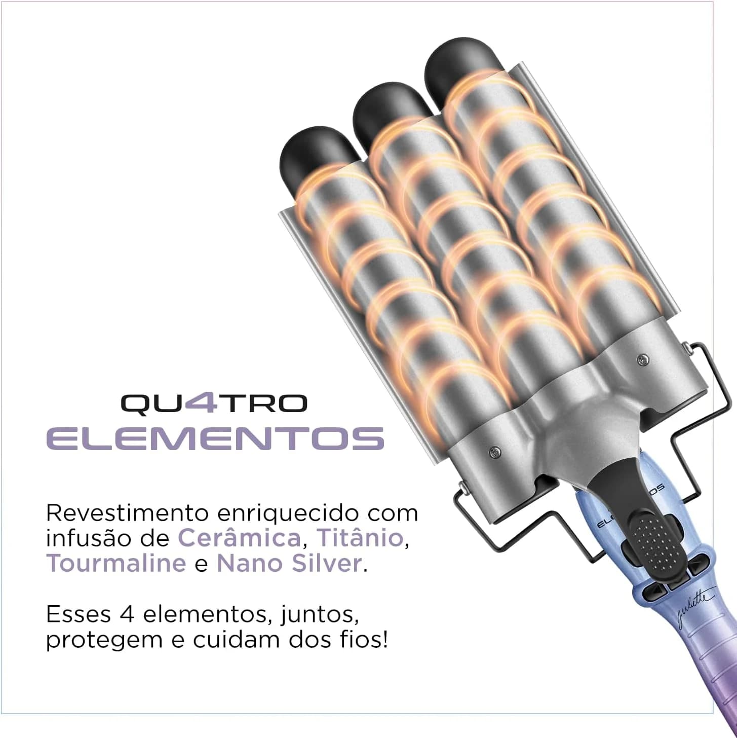 Modelador de Cachos Triondas By Juliette, Mondial, Azul/Rosa, 180W, Bivolt - MCT-JU-03