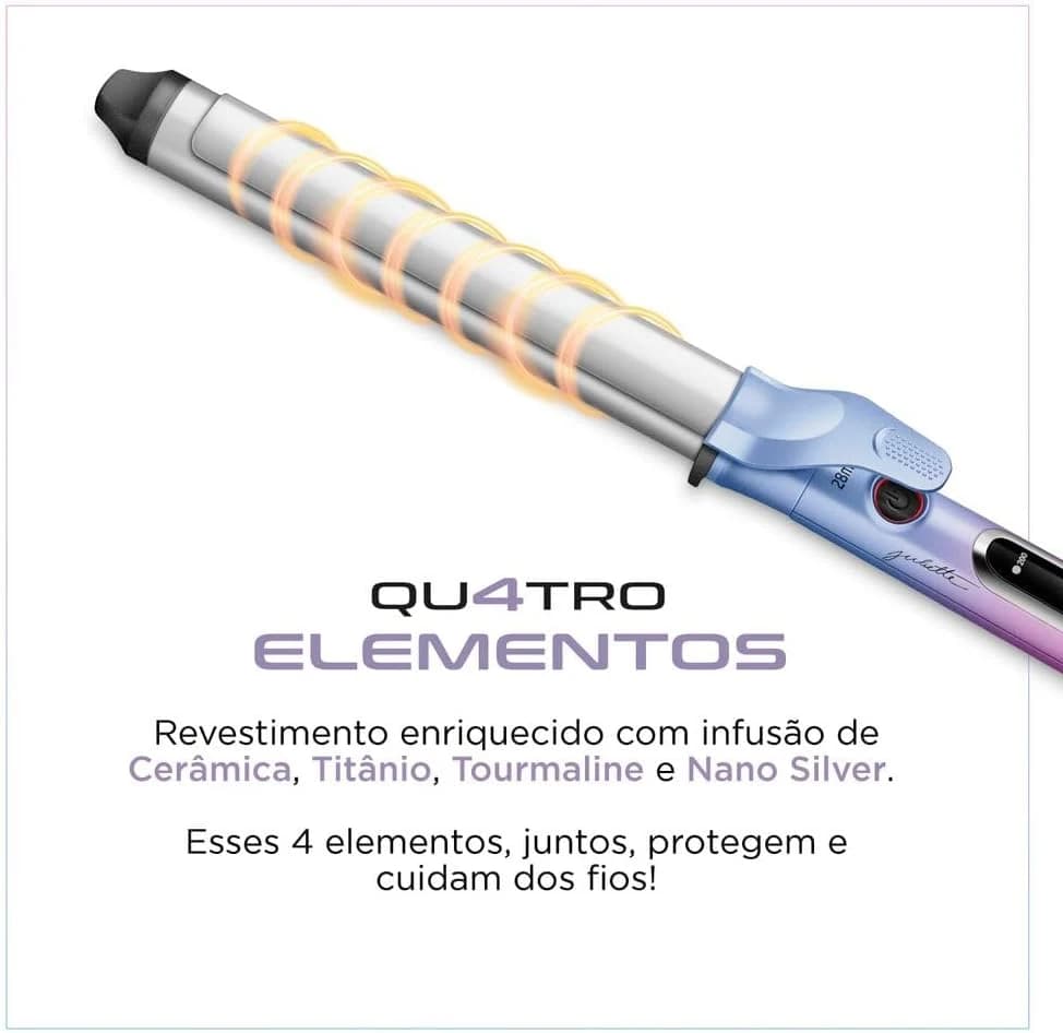 Modelador de Cachos By Juliette, Mondial, Azul/Rosa, 70W, Bivolt - MC-JU-03