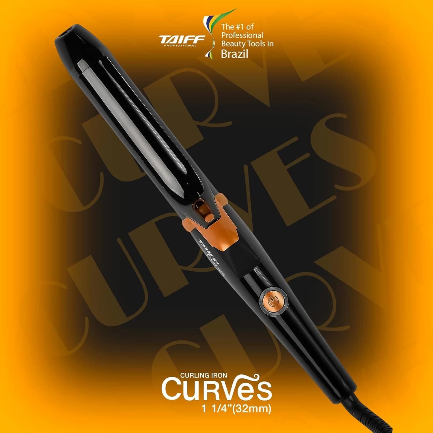 Modelador 1 1/4 Curves, Taiff, Bivolt, Preto, Modelador Curves 1 1/4"