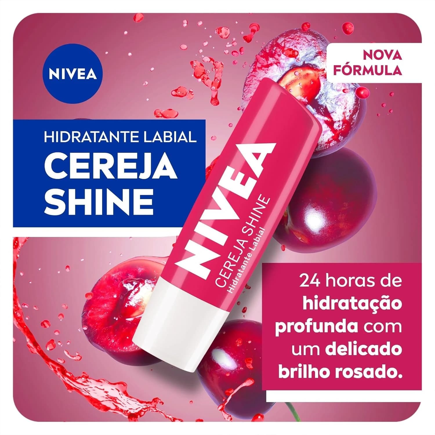 NIVEA Hidratante Labial Cereja Shine 4,8g