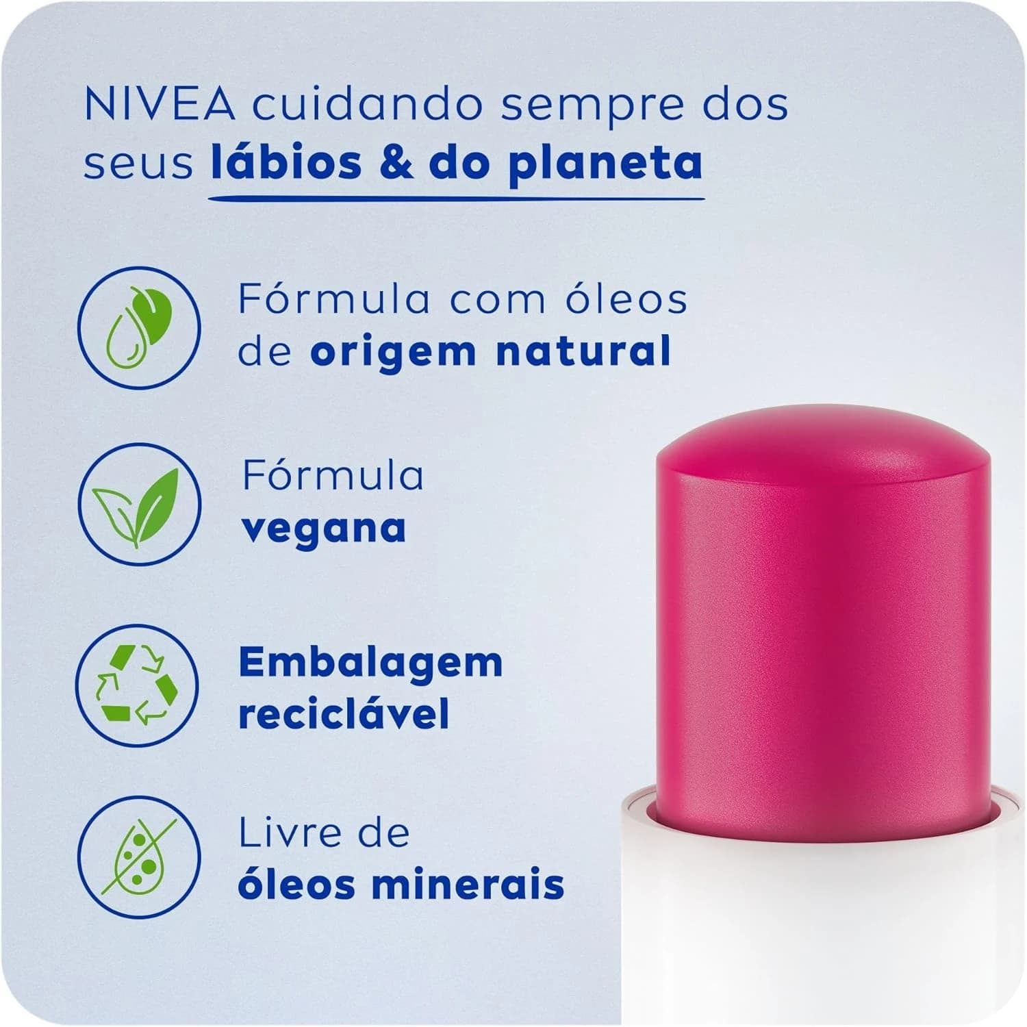 NIVEA Hidratante Labial Cereja Shine 4,8g