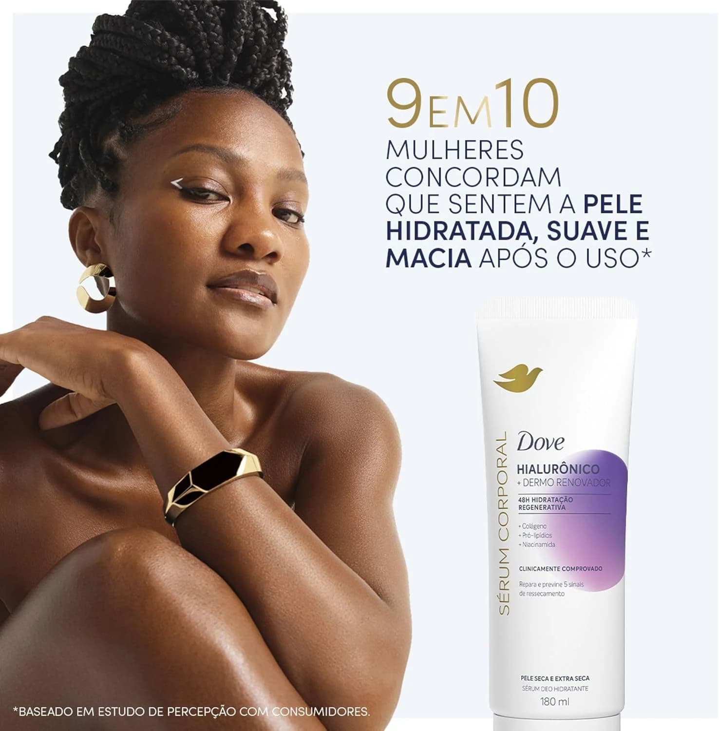 Dove Sérum Hidratante Corporal Hialurônico + Dermo Renovador 180m