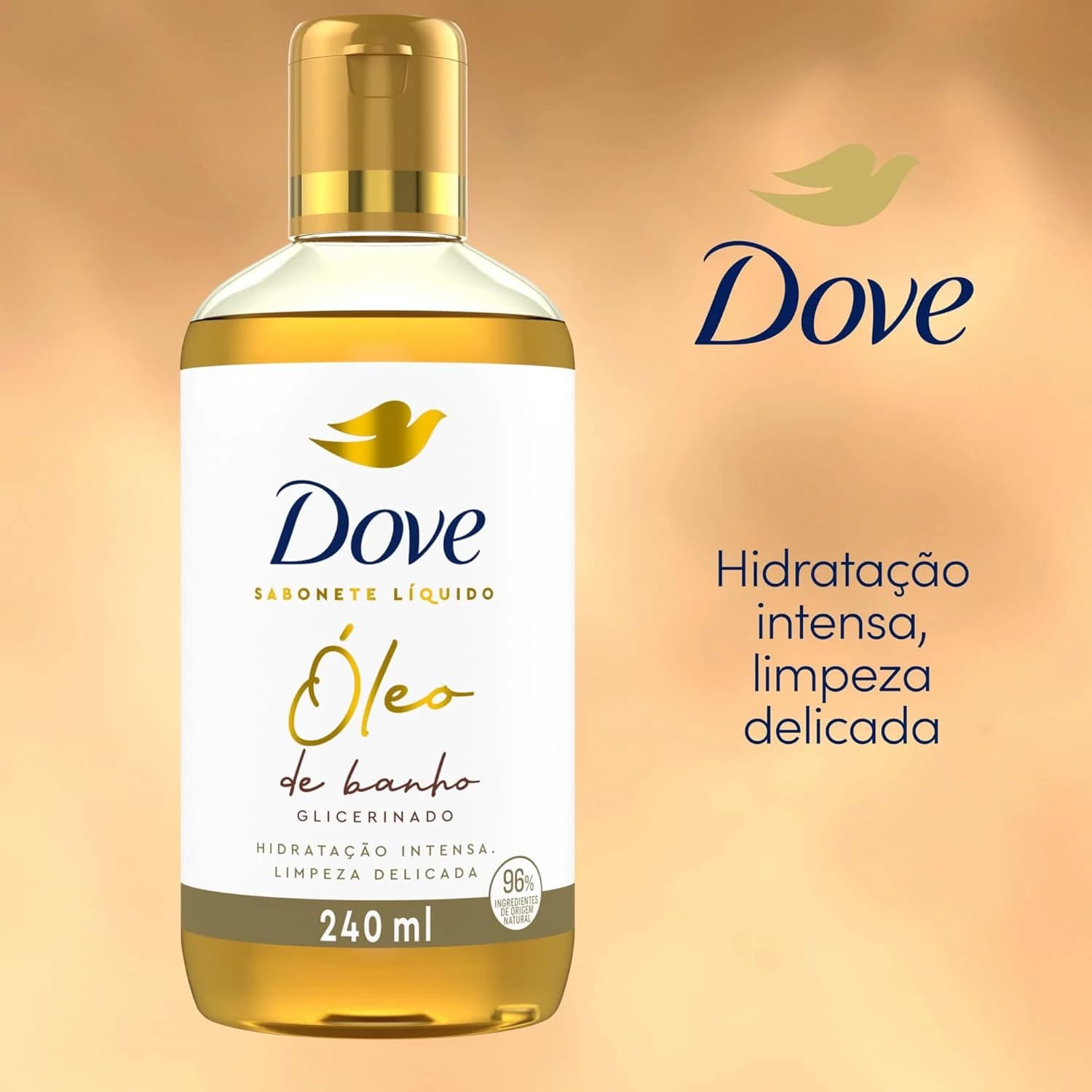 Dove Óleo de Banho Hidratação Intensa e Limpeza Delicada 240 ml