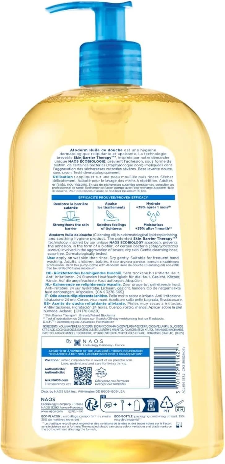 BIODERMA Atoderm Óleo De Banho - Higiene Hidratante Diária 1L