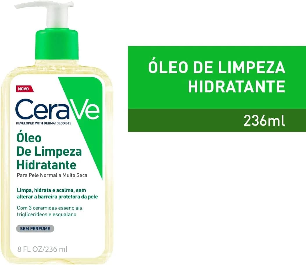 CeraVe, Óleo de Limpeza Hidratante, com triglicerídeo e esqualeno 236ml