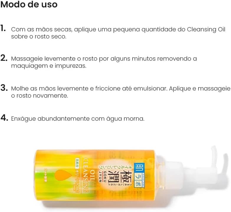 Gokujyun Oil Cleasing - Óleo Removedor de Maquiagem com Ácido Hialurônico 200ml, Hada Labo