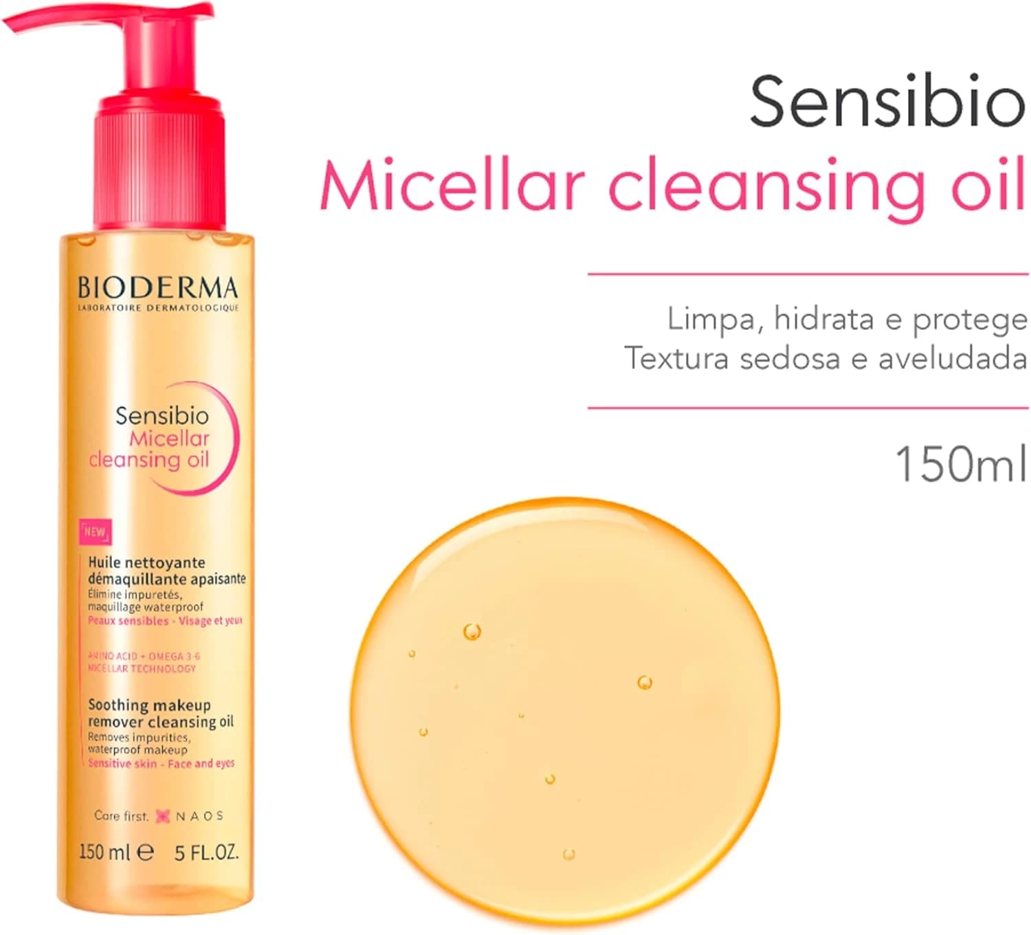 BIODERMA Sensibio Micellar Cleansing Oil Óleo Micelar Demaquilante 150ml