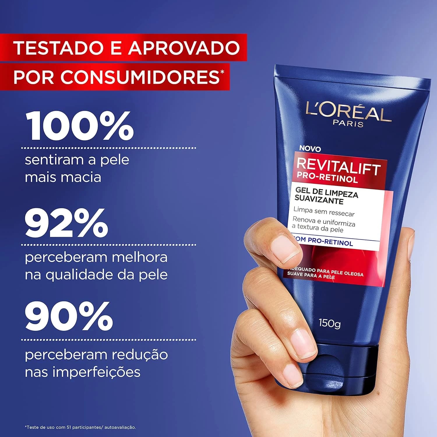 Gel de Limpeza Facial Suavizante Revitalift Retinol 150g