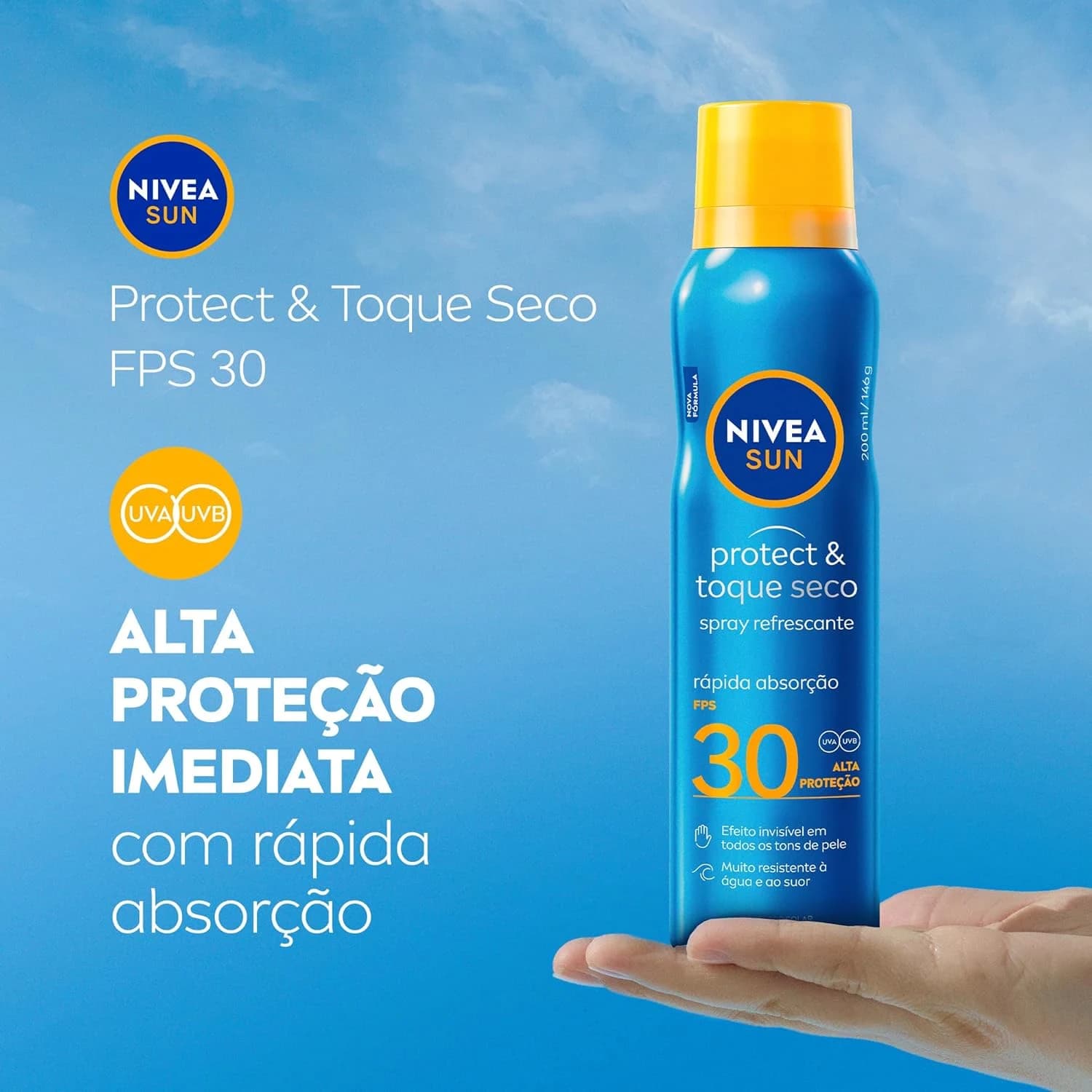 NIVEA SUN Protetor Solar Spray Protect & Toque Seco FPS 30 200ml