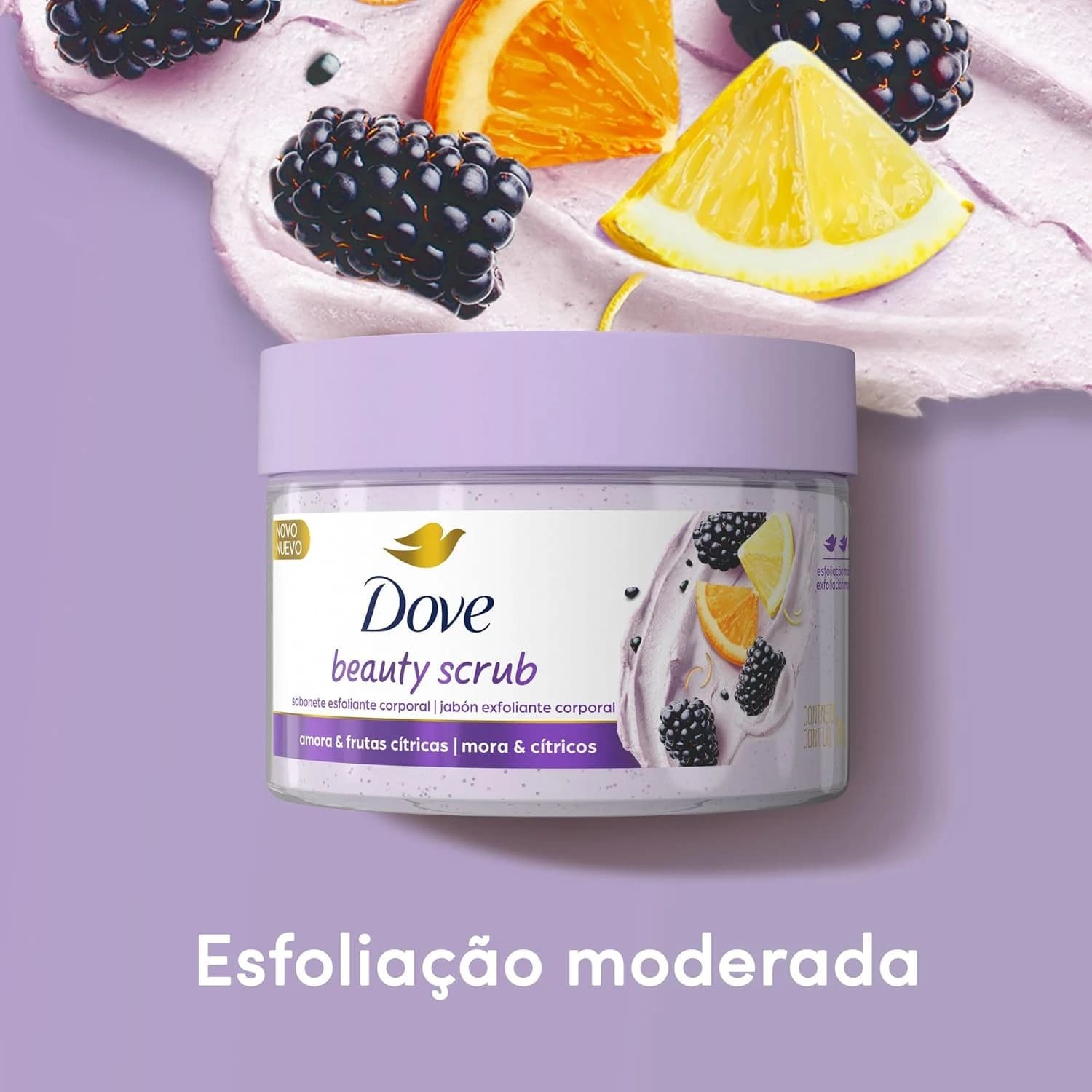 Dove Beauty Scrub Esfoliante Corporal de Amora e Frutas Cítricas 280g