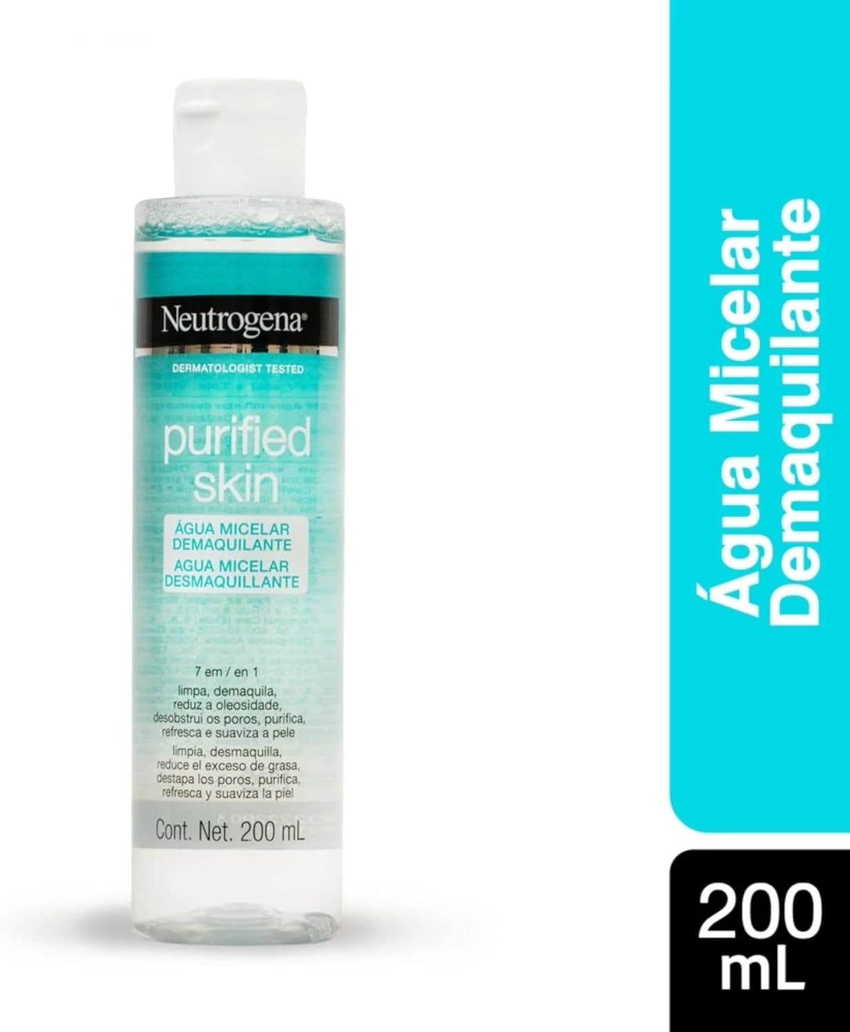 Neutrogena Água Micelar Demaquilante Purified Skin, 200ml