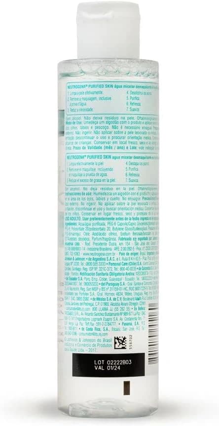 Neutrogena Água Micelar Demaquilante Purified Skin, 200ml