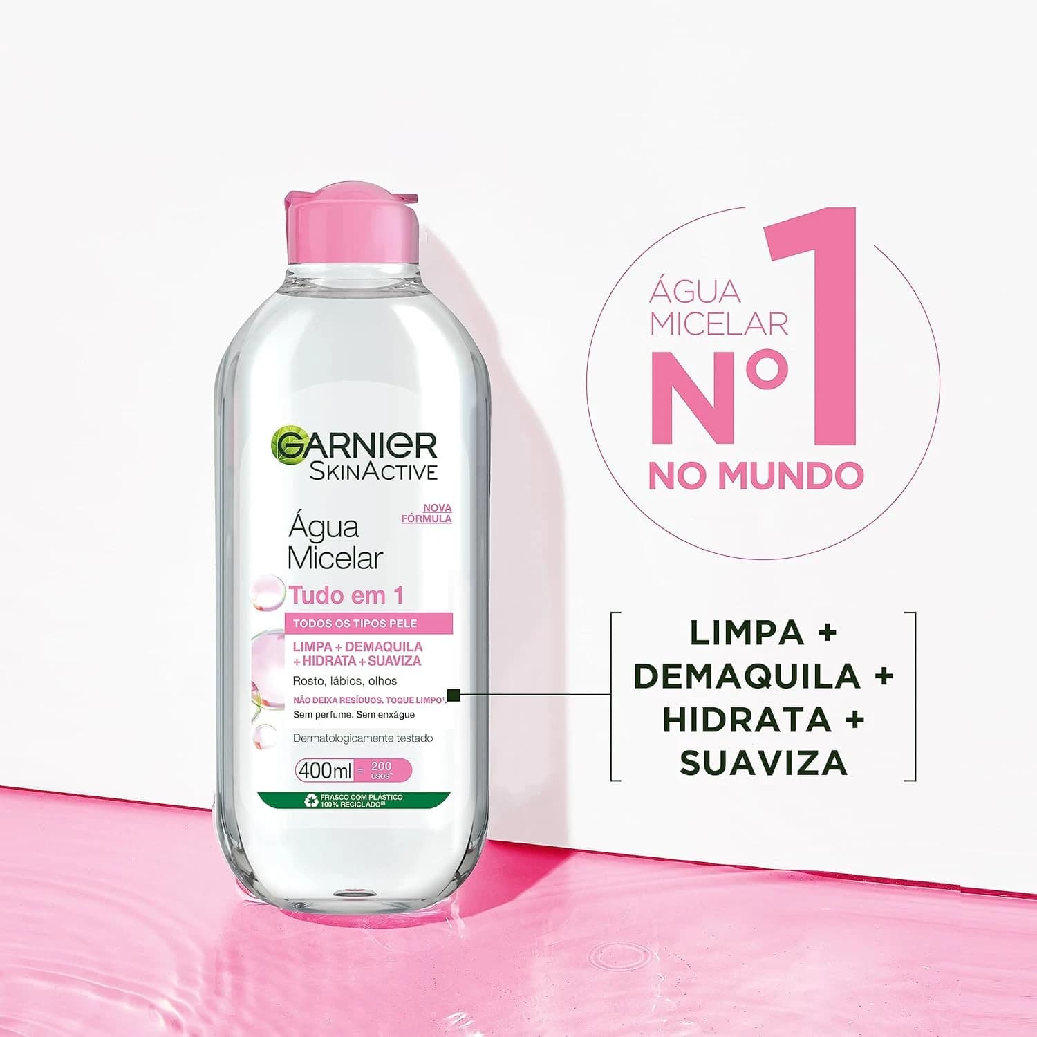 Garnier SkinActive Água Micelar de Limpeza Tudo em 1, 400ml