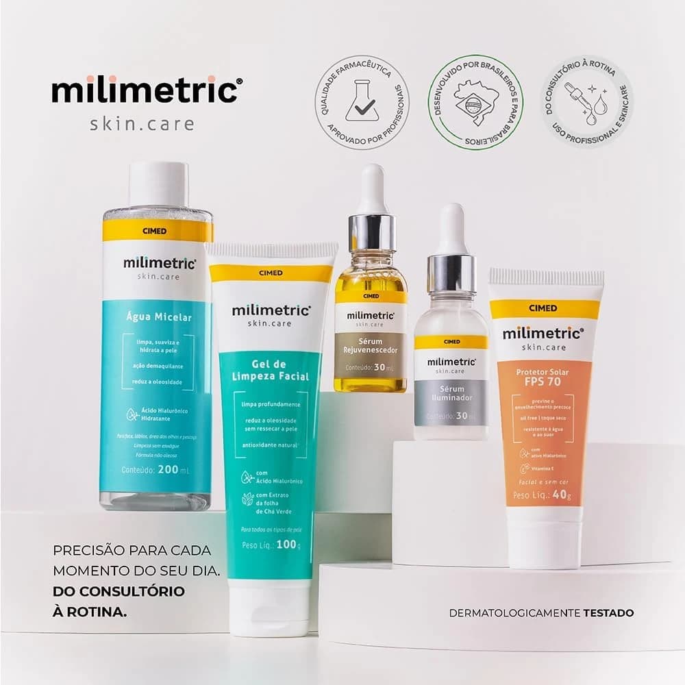 Milimetric Skincare Água Micelar com Ácido Hialurônico 200ml
