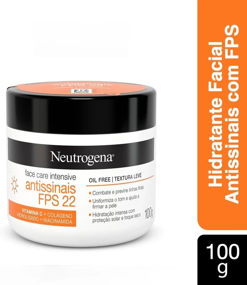 Neutrogena Hidratante Facial Antissinais Face Care Intensive FPS 22, 100g