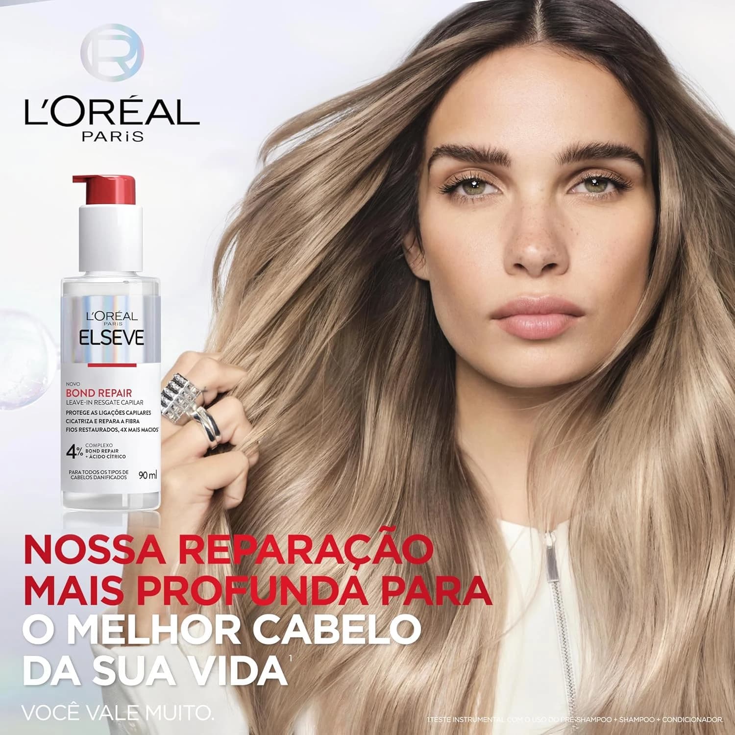 L'Oréal Paris Elseve Bond Repair Leave-In Finalizador Resgate Capilar com Ácido Cítrico e Glicina, 90ml