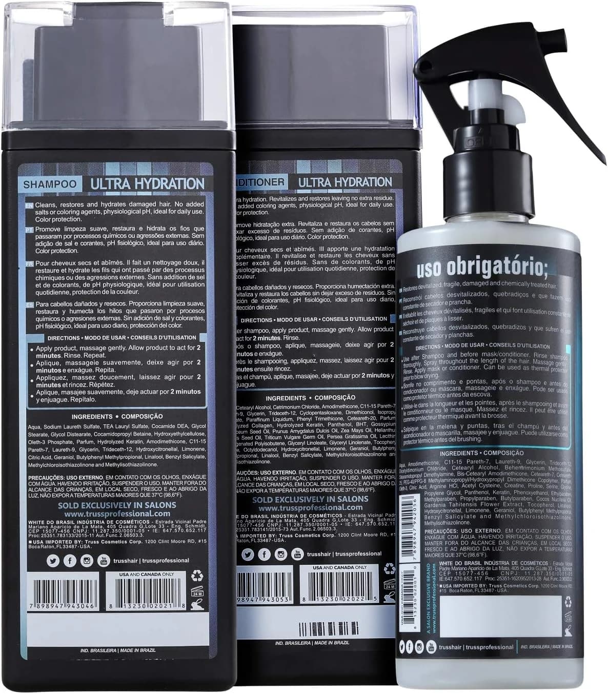 Kit Truss Ultra Hydration Obrigatório (3 Produtos)