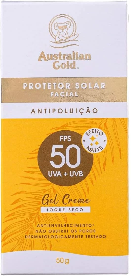 Australian Gold Protetor Solar Facial Gel Creme Fps 50 50Gr, Australian Gold