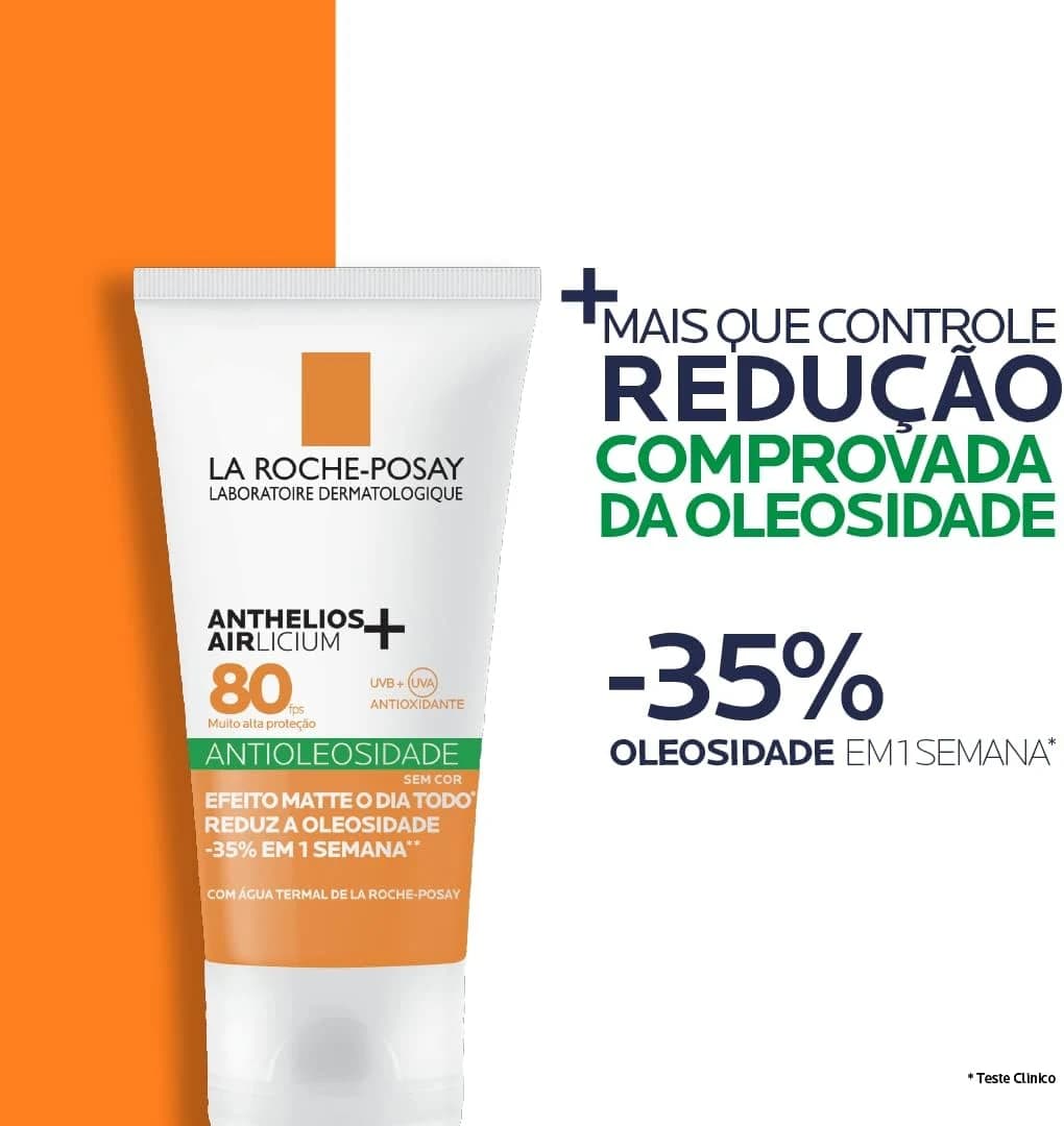 La Roche-Posay Anthelios Airlicium, Protetor Solar Facial Antioleosidade FPS80 40g