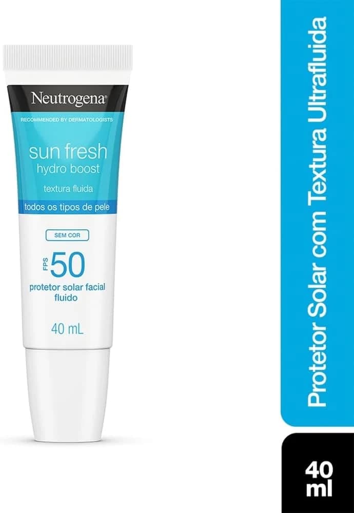 Protetor Solar Facial Neutrogena Sun Fresh Hydro Boost Sem Cor FPS 50 40mL